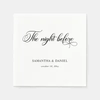 Simple Modern Calligraphy Script Rehearsal Dinner  Napkins