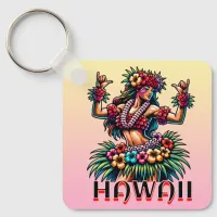 Hawaii | Hawaiian Hula Dancer Personalized Keychain