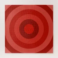 Shades of Red Rings Jigsaw Puzzle