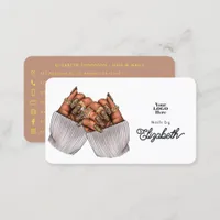 Chic Leopard Print Nail Salon Branding Design Business Card