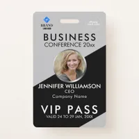 Black Gray Business Conference Exhibition Photo ID Badge