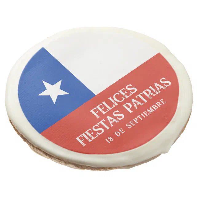 Fiestas Patrias Independence Day Chile Flag Sugar Cookie