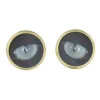 Cufflinks - Green Cat Eyes