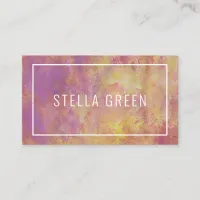 Watercolor Modern Trendy Purple Orange Business Card