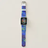 Blue & Green Abstract Acrylic Apple Watch Band