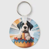 Great Dane Owner Keychain