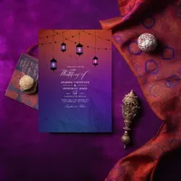 Arabian Bollywood Wedding Photo Invitation