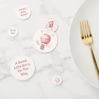 Sweet Little Girl on the Way Baby Shower Confetti