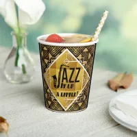 Art Deco Jazz It Up Horn New Year's Eve Party Paper Cups