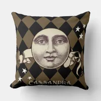 Nostalgic Vintage Steampunk Fantasy Throw Pillow