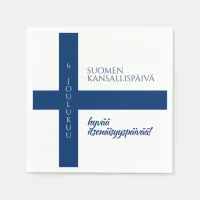 Suomen Kansallispäivä Finnish National Day Flag Napkins