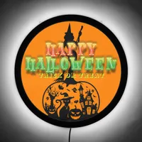 Happy Halloween Witch Pumpkin Cat Trick or Treat LED Sign