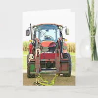 Happy Birthday Red Tractor Card