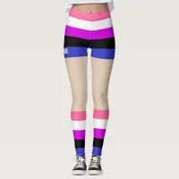 Gender Fluid Pride Faux Shorts & Legs  Leggings