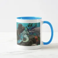 Mermaid and Dolphin Under the Sea Mug