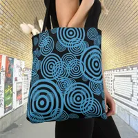 Hypnotizing circles - blue tote bag