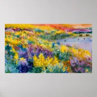 *~* Ethereal TV2 Wild Flowers Pond Lily Pads  Poster