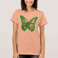 Lyme Disease Awareness Butterfly and Ribbon Shirt