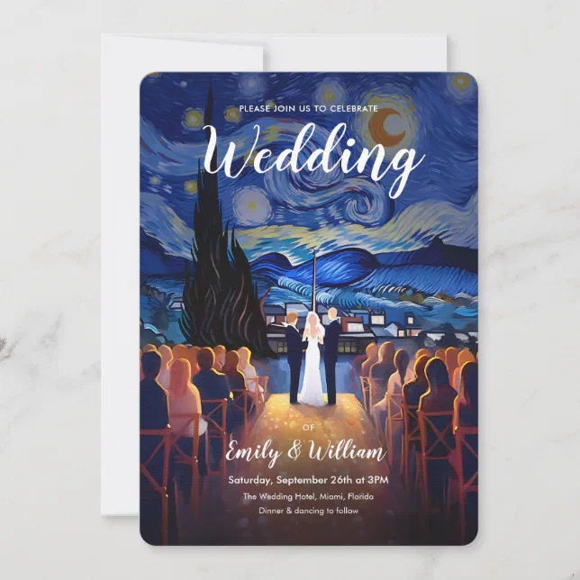 The Starry Night Theme Wedding Day | Wedding Invitation