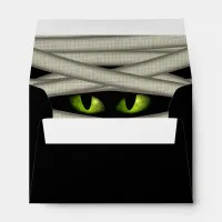 Mummy Eyes Halloween Green/Black ID685 Envelope