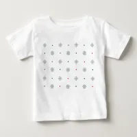 Christmas snowflakes and dots pattern baby T-Shirt