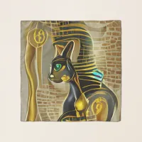 Ancient Egyptian Cat Goddess Bastet AI Art Scarf