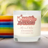 Just Married Rose Gold Mr & Mrs newly weds couple Scented Candle