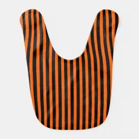 Halloween Pumpkin Orange and Black Baby Bib