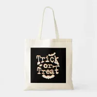 trick or treat halloween tote bag