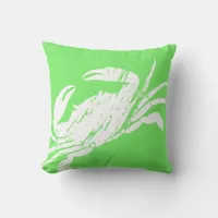 Crab Graphic Print Throw Pillow