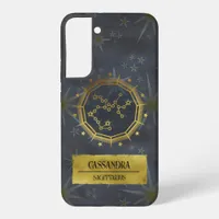 Sagittarius Dark Zodiac Astrology: Black & Gold Samsung Galaxy S22+ Case