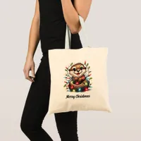 Christmas Otter Christmas Tote Bag