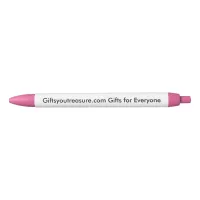 Custom Pink Name Quote Company Slogan Photo Art Black Ink Pen