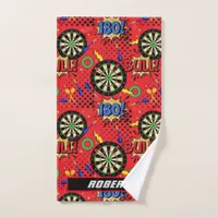 Dartboards Darts Comic Book Style Personliazed Hand Towel