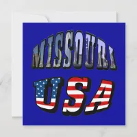 Missouri Picture and USA Text Invitation