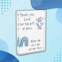 Christian Prayer for kids Blue | Photo Block