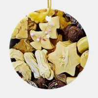 Plate of Cookies Personalized Christmas Ceramic Ornament