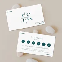 Professional Hair Stylist Modern Minimalist Salon Loyalty Card