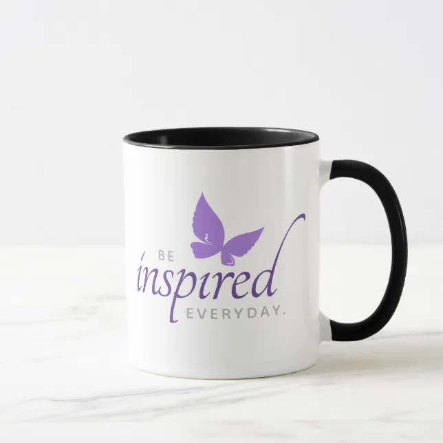 Inspirational Be Inspired Everyday Butterfly Mug