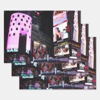 Times Square in New York City (pink) Wrapping Paper Sheets