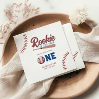 Rookie of the Year Baseball 1st Birthday Party Napkins