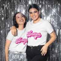 Retro Hot Pink Besties T-Shirt