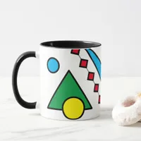 [Geometric Abstract #1] Bold Primary Colors Coffee Mug