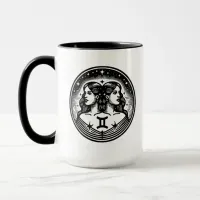 Horoscope Sign Gemini Symbol and Traits Mug