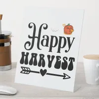 Happy Harvest Pedestal Sign