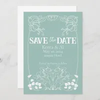 Wedding Announcement,  Art Nouveau Invitation