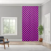 Simple Black and Pink Check | Blackout Curtains