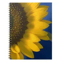 Yellow Sunflower on Blue Notebook