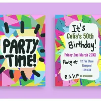 Party Time 50th birthday any age personalize  Invitation