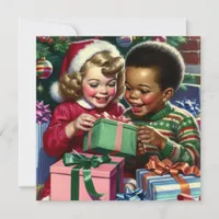 Cute Old-Fashioned Christmas and Happy New Year Card